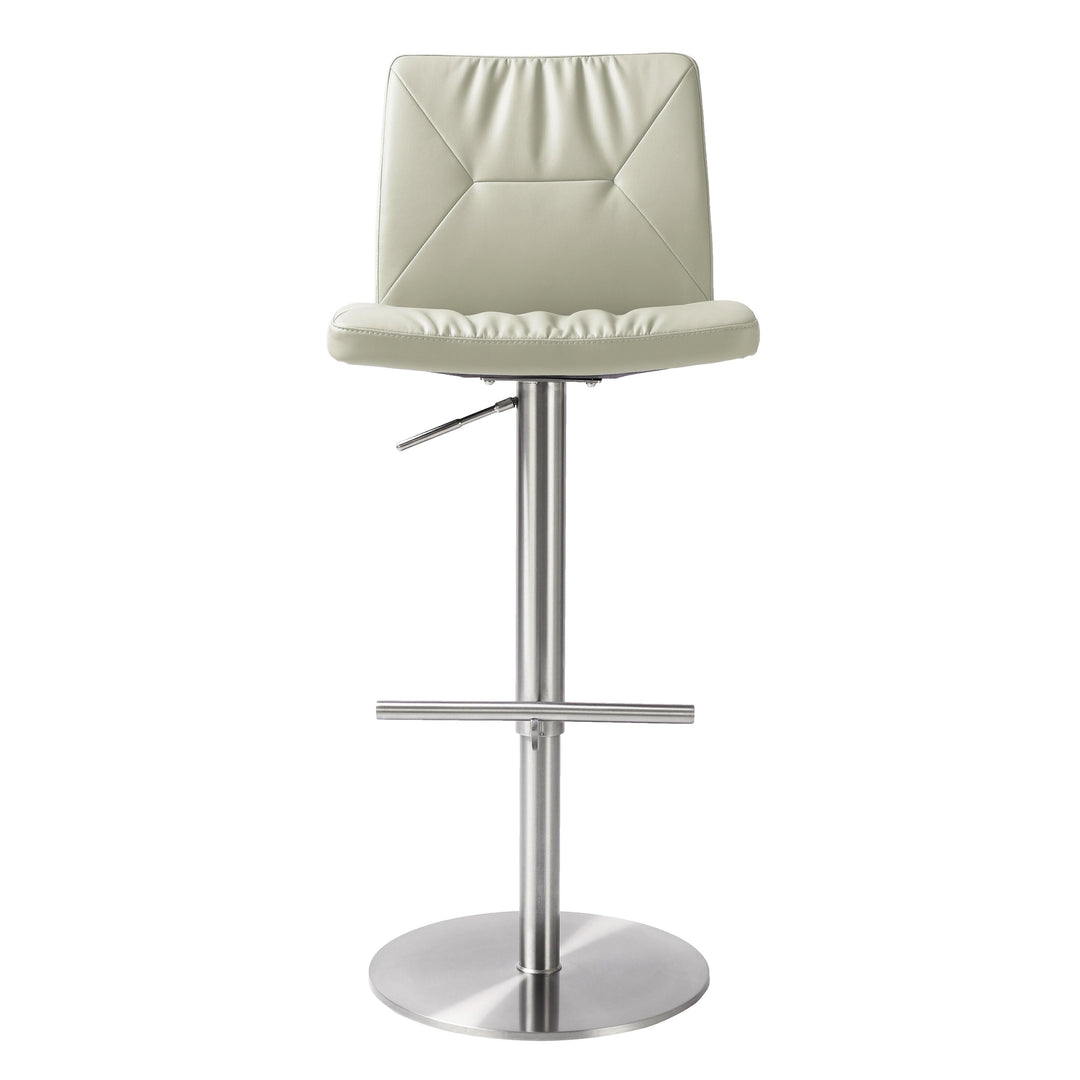 Paddy Light Grey Performance Vegan Leather Adjustable Stool