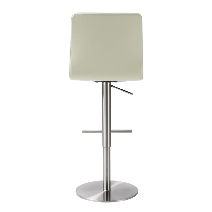 Paddy Light Grey Performance Vegan Leather Adjustable Stool