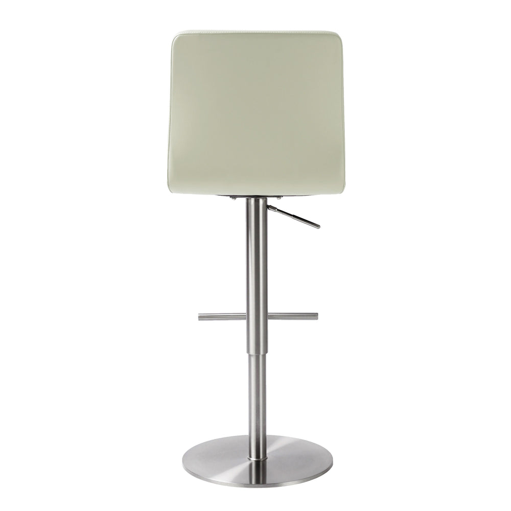 Paddy Light Grey Performance Vegan Leather Adjustable Stool