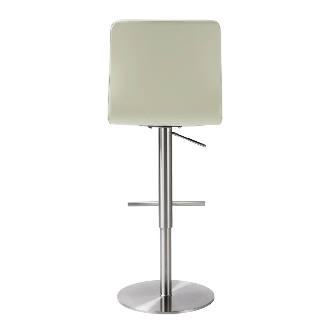 Paddy Light Grey Performance Vegan Leather Adjustable Stool