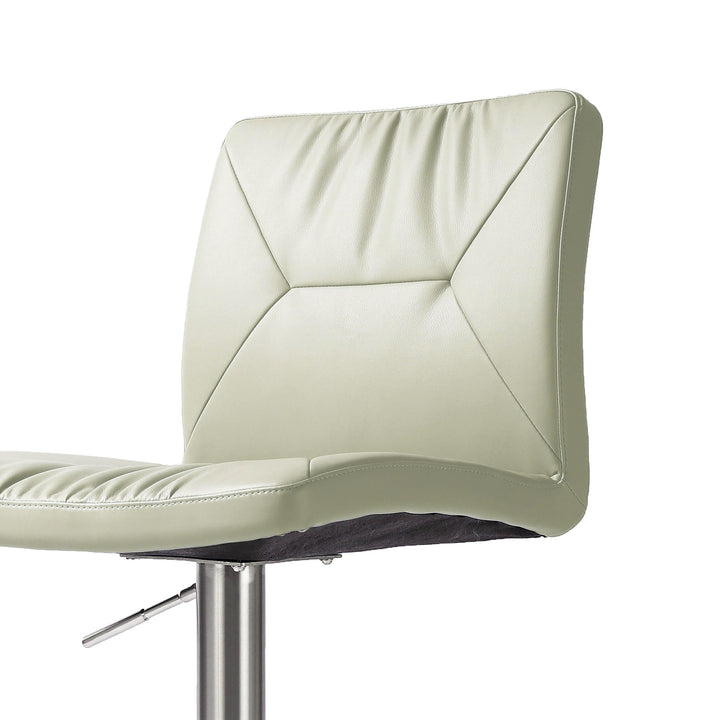 Paddy Light Grey Performance Vegan Leather Adjustable Stool
