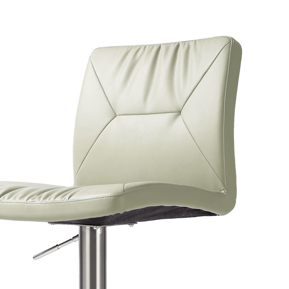 Paddy Light Grey Performance Vegan Leather Adjustable Stool