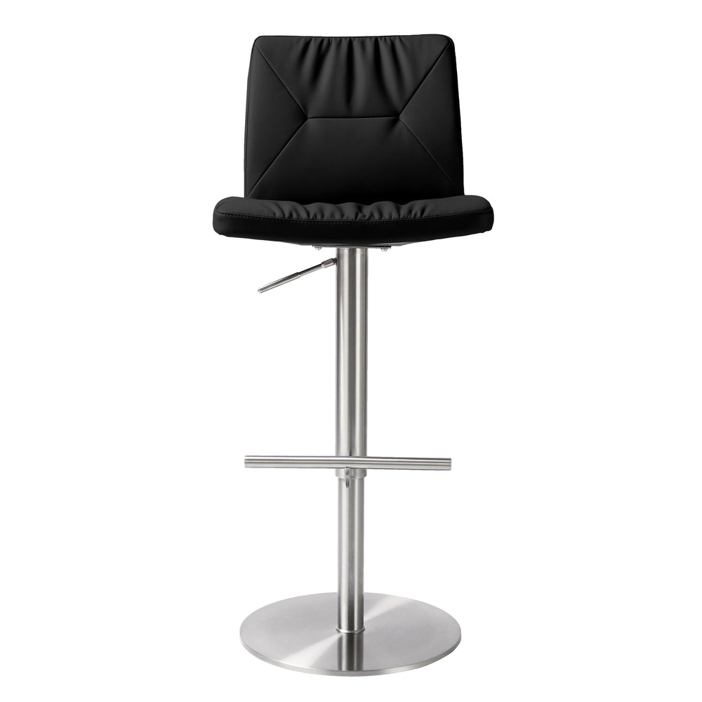 Paddy Black Performance Vegan Leather Adjustable Stool