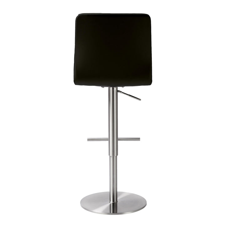Paddy Black Performance Vegan Leather Adjustable Stool