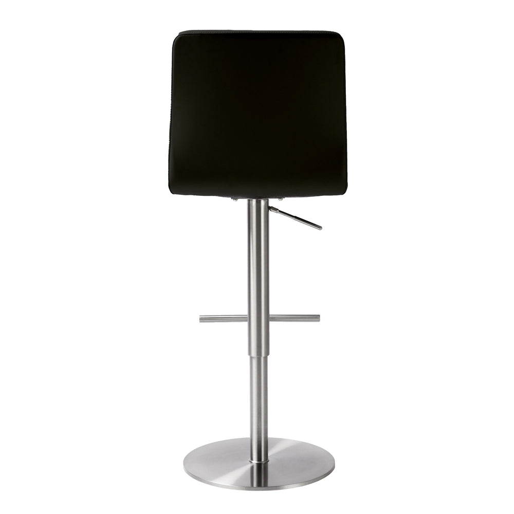 Paddy Black Performance Vegan Leather Adjustable Stool