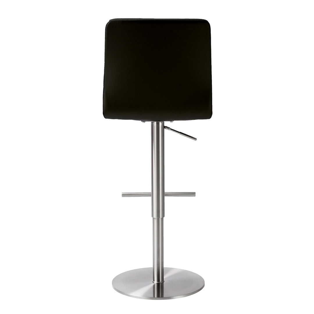 Paddy Black Performance Vegan Leather Adjustable Stool