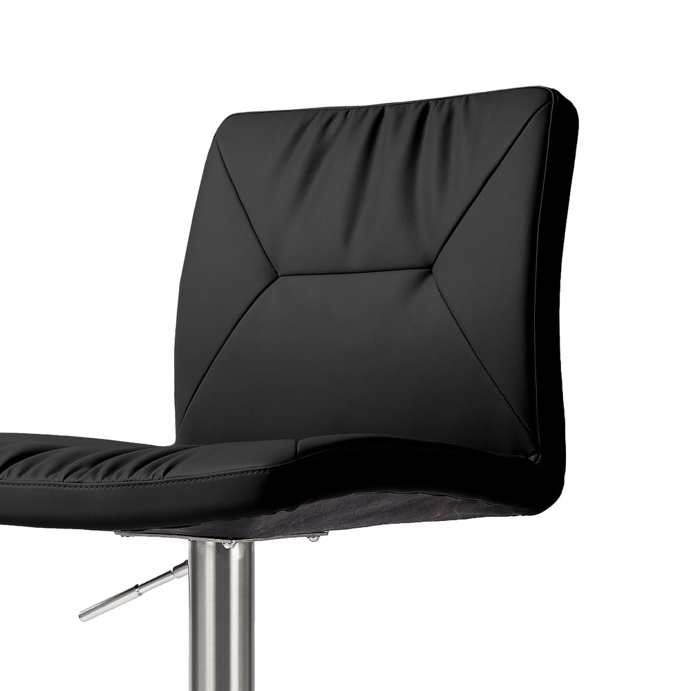 Paddy Black Performance Vegan Leather Adjustable Stool