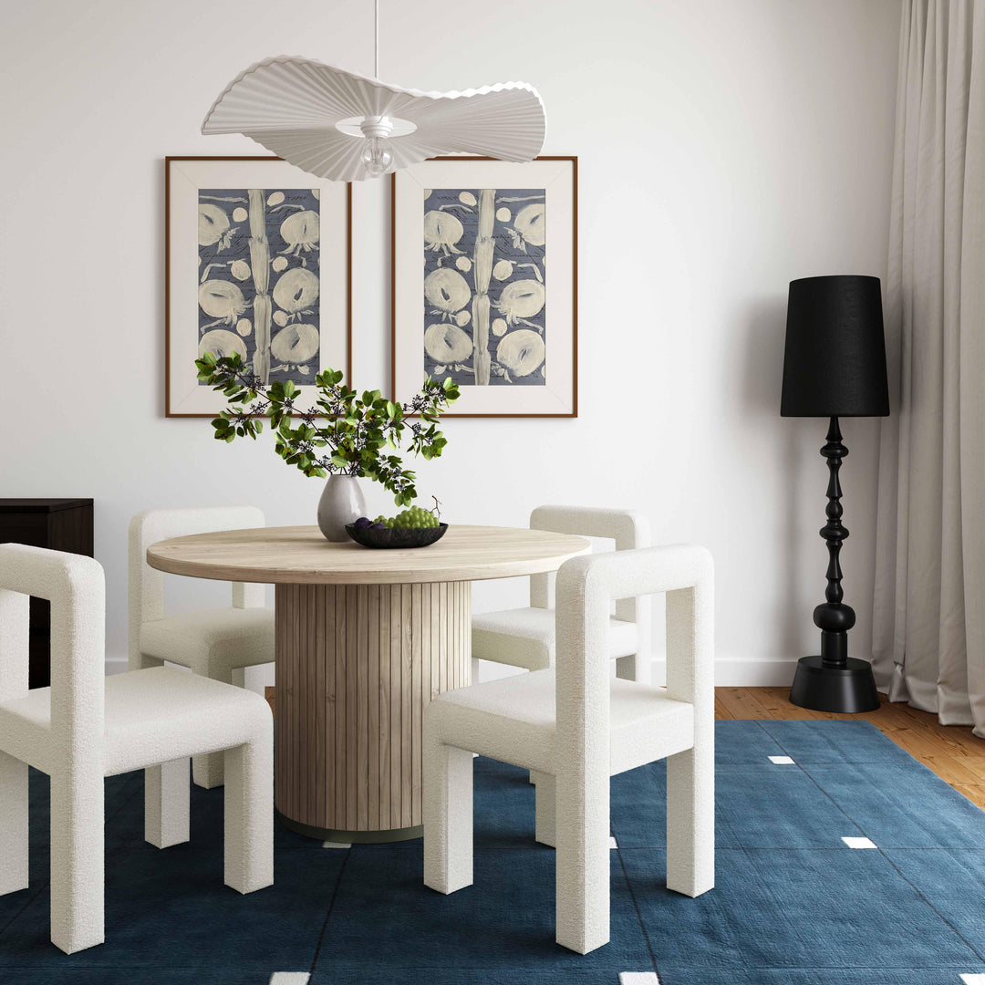 Hazel Cream Performance Boucle Dining Chair