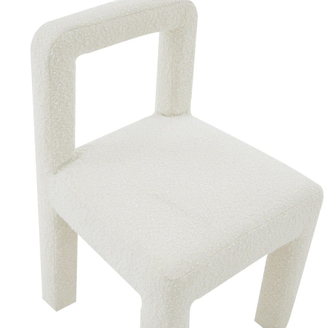Hazel Cream Performance Boucle Dining Chair