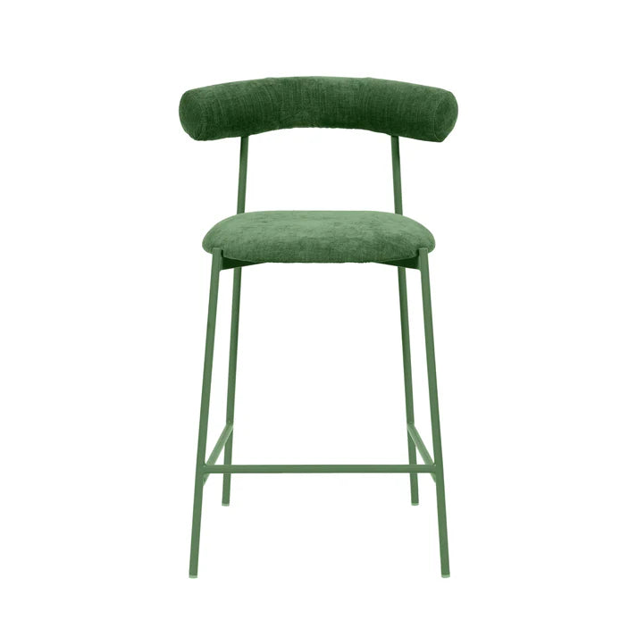 Liliana Forrest Green Performance Velvet Counter Stool
