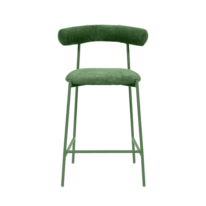 Liliana Forest Green Performance Velvet Counter Stool