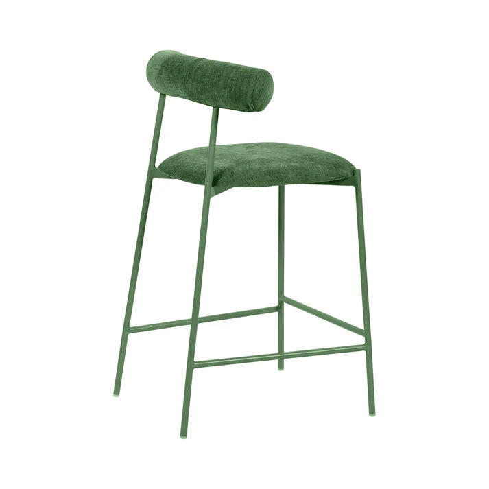 Liliana Forrest Green Performance Velvet Counter Stool