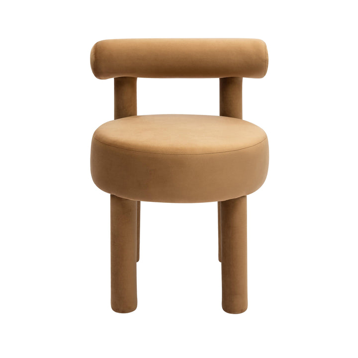 Carmel Cognac Performance Velvet Dining Chair