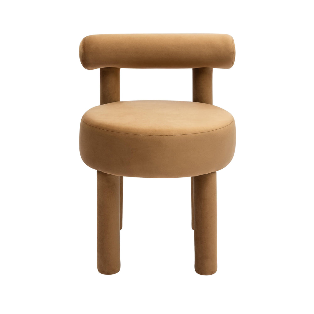 Carmel Cognac Performance Velvet Dining Chair