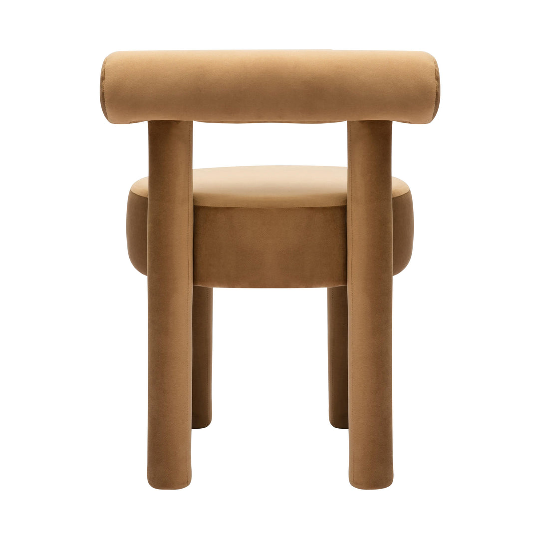 Carmel Cognac Performance Velvet Dining Chair