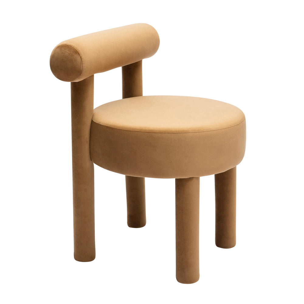 Carmel Cognac Performance Velvet Dining Chair