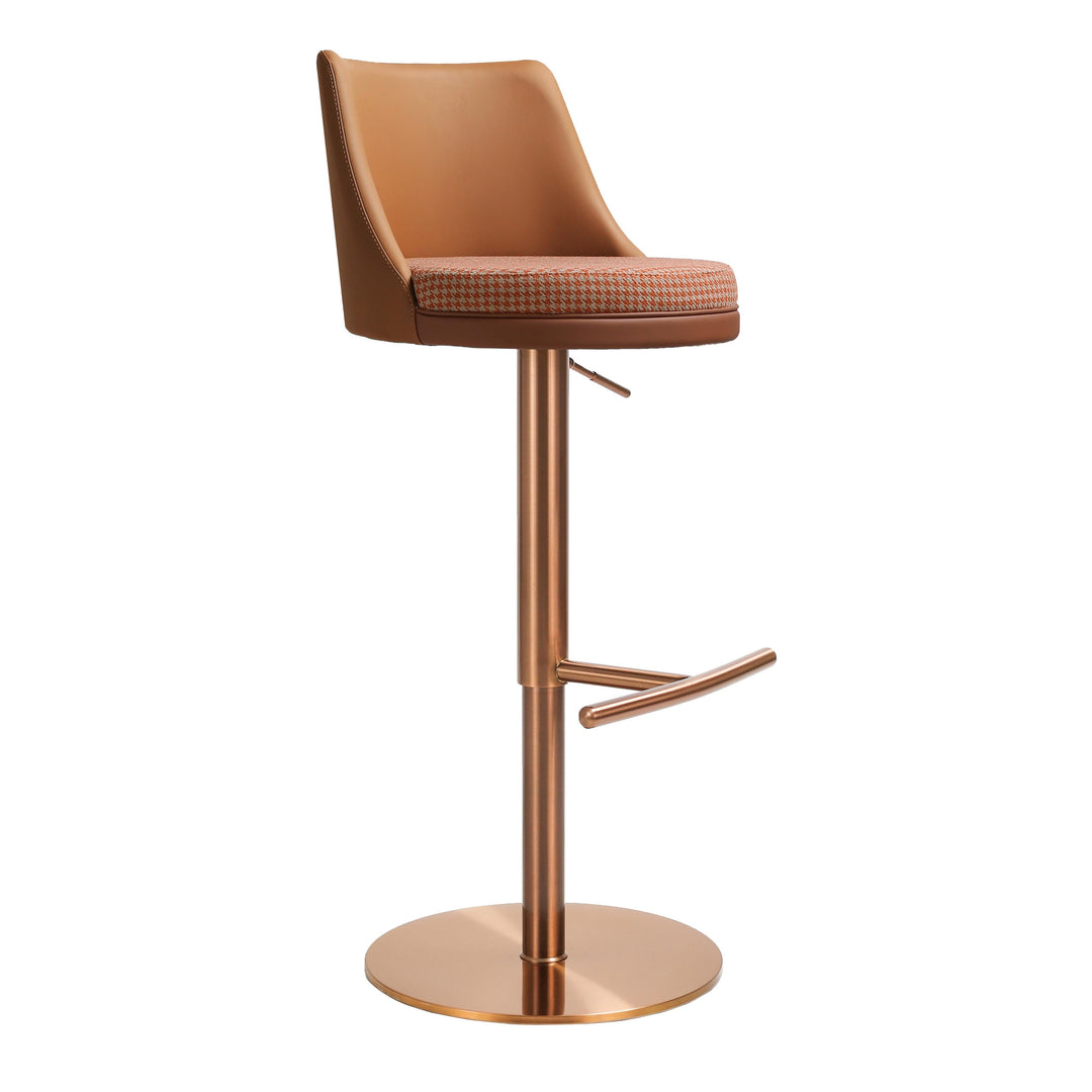 Reagan Cafe Au Lait Performance Vegan Leather Adjustable Stool