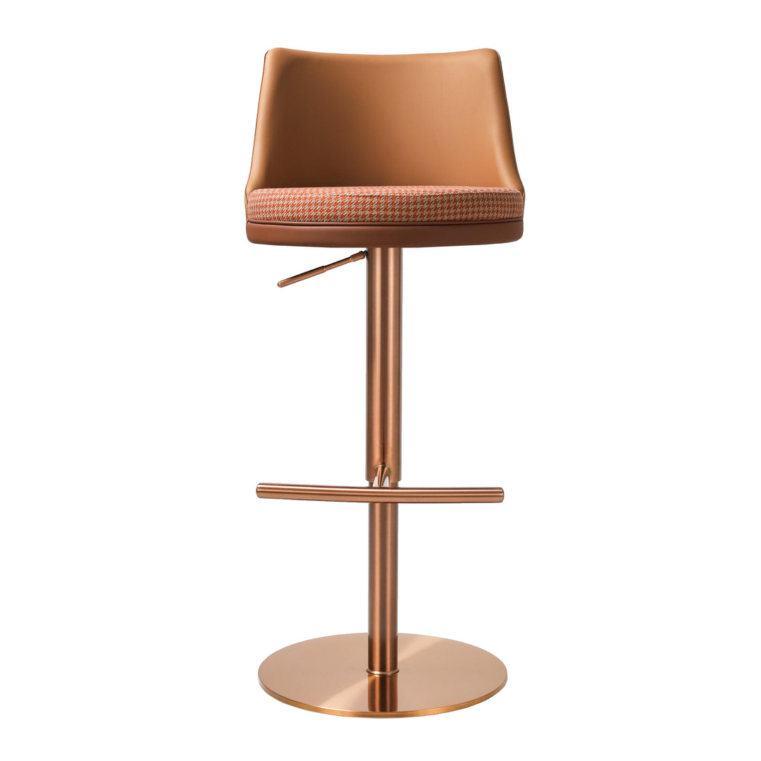 Reagan Cafe Au Lait Performance Vegan Leather Adjustable Stool