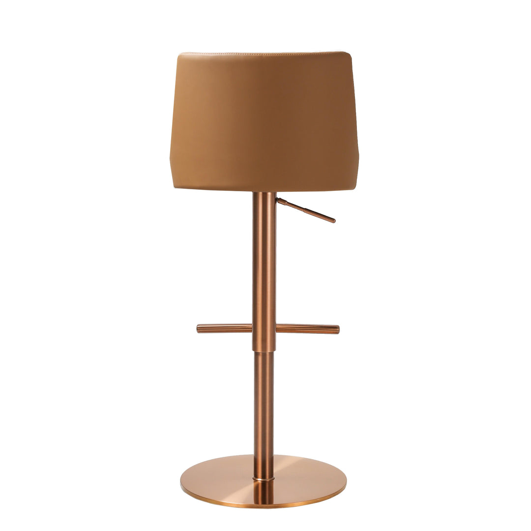Reagan Cafe Au Lait Performance Vegan Leather Adjustable Stool