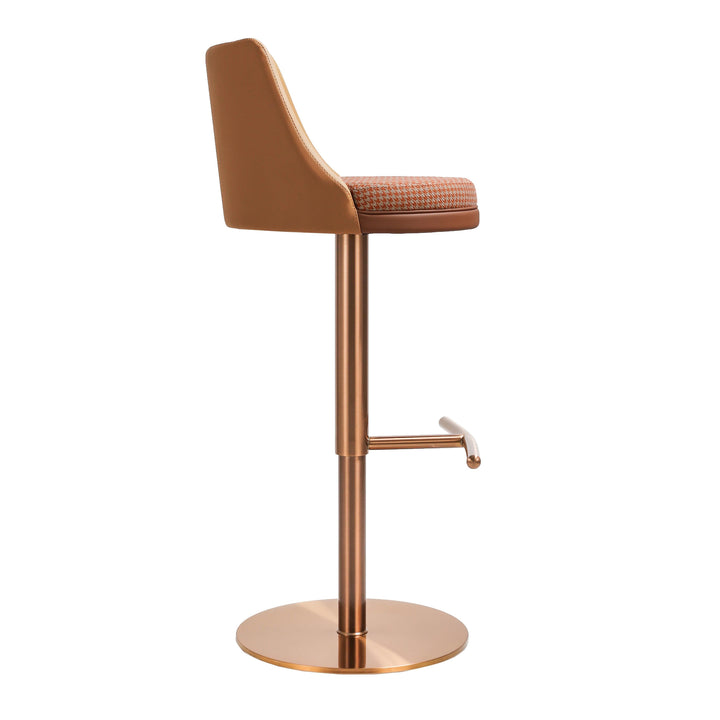 Reagan Cafe Au Lait Performance Vegan Leather Adjustable Stool