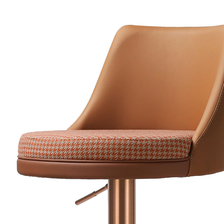 Reagan Cafe Au Lait Performance Vegan Leather Adjustable Stool