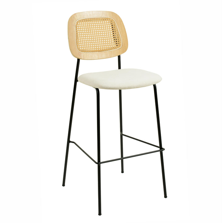 Anais Natural Rattan and Performance Linen Counter Stool 