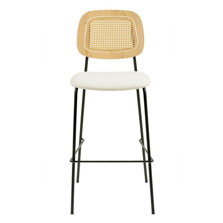 Anais Natural Rattan and Performance Linen Counter Stool 