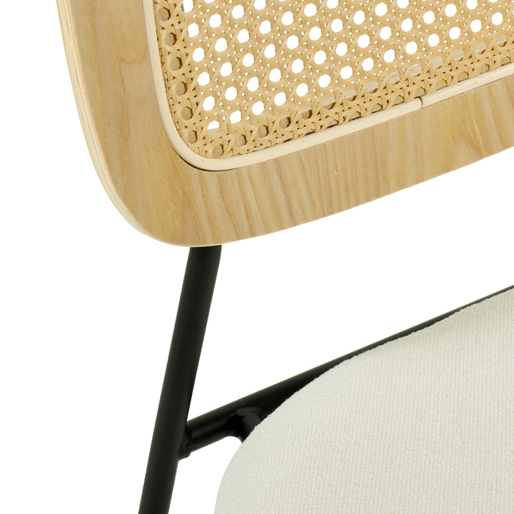 Anais Natural Rattan and Performance Linen Counter Stool 