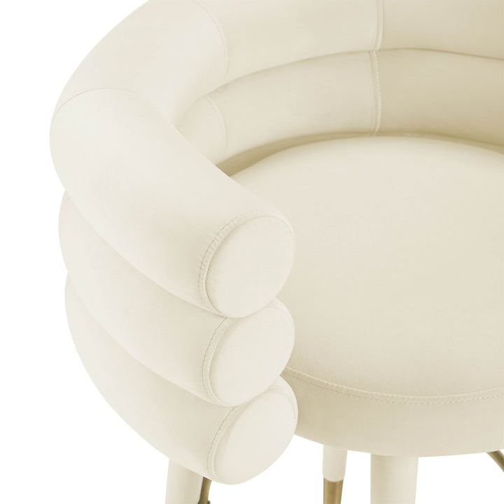 Betty Cream Performance Velvet Counter Stool