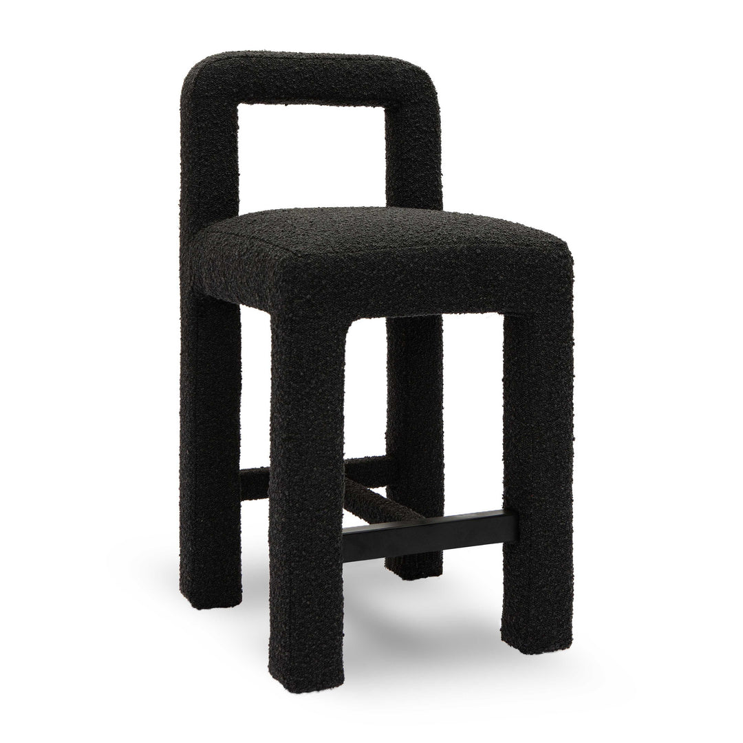 Hazel Black Performance Boucle Counter Stool
