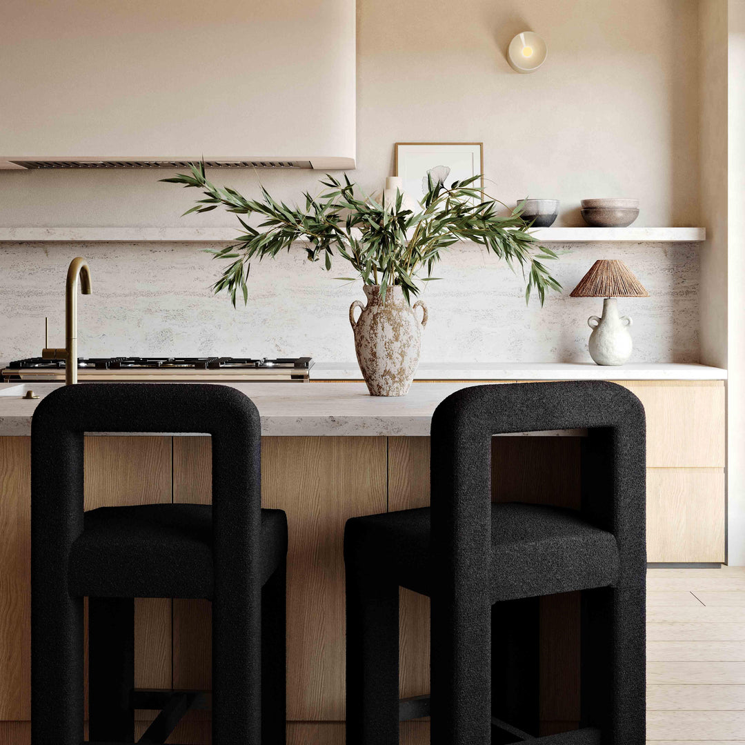 Hazel Black Performance Boucle Counter Stool