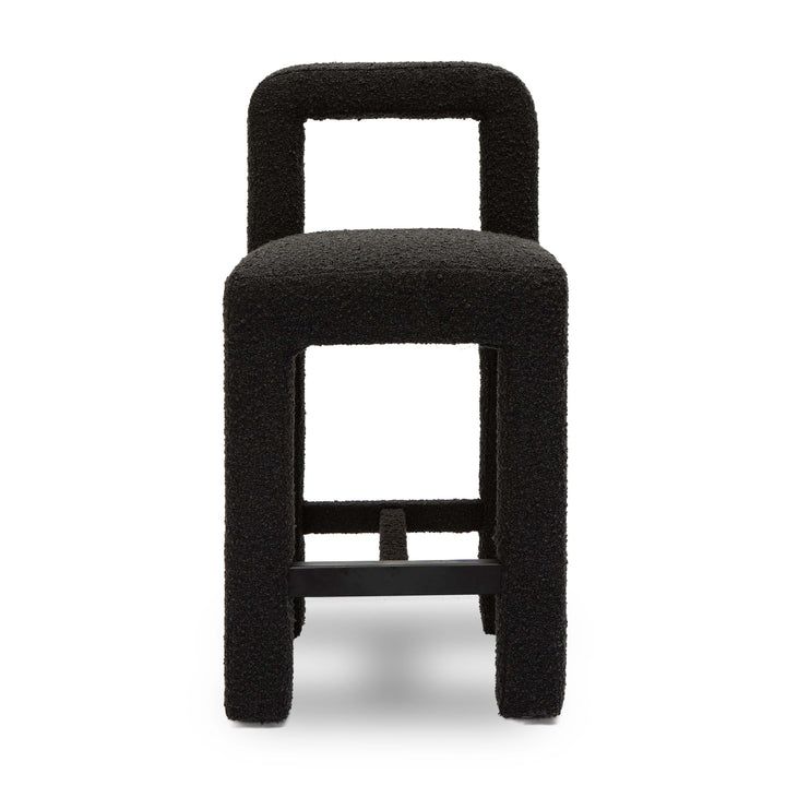 Hazel Black Performance Boucle Counter Stool