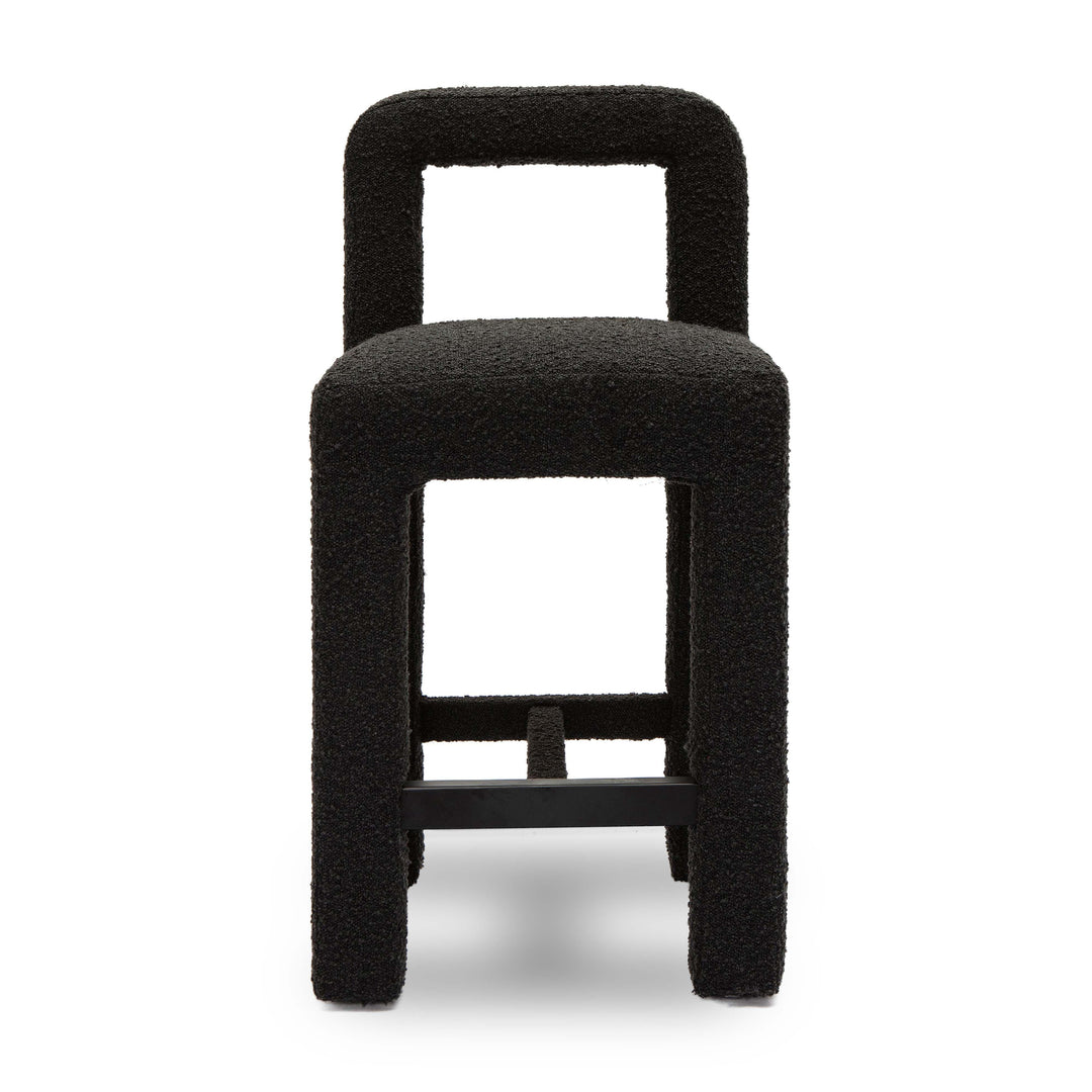 Hazel Black Performance Boucle Counter Stool
