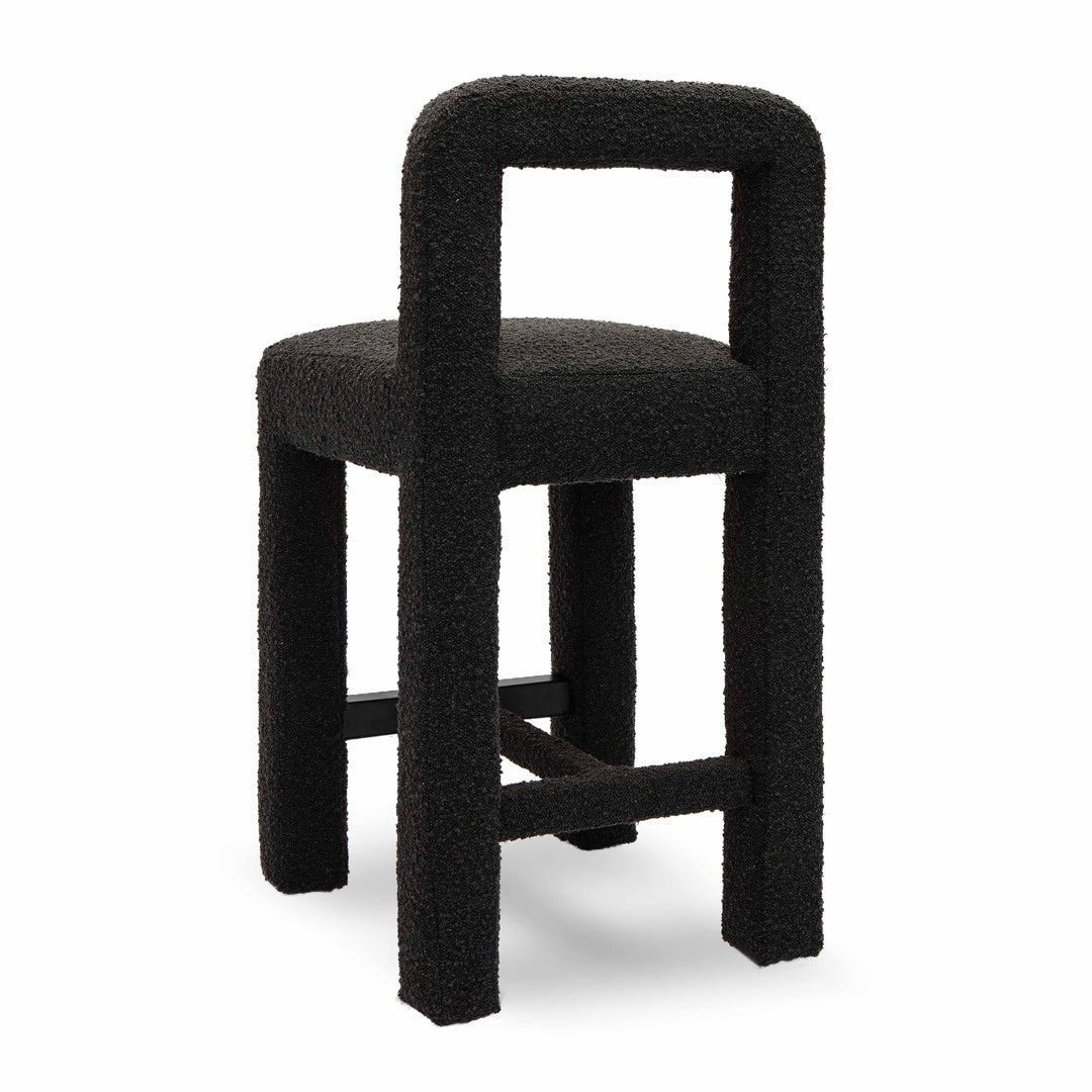 Hazel Black Performance Boucle Counter Stool