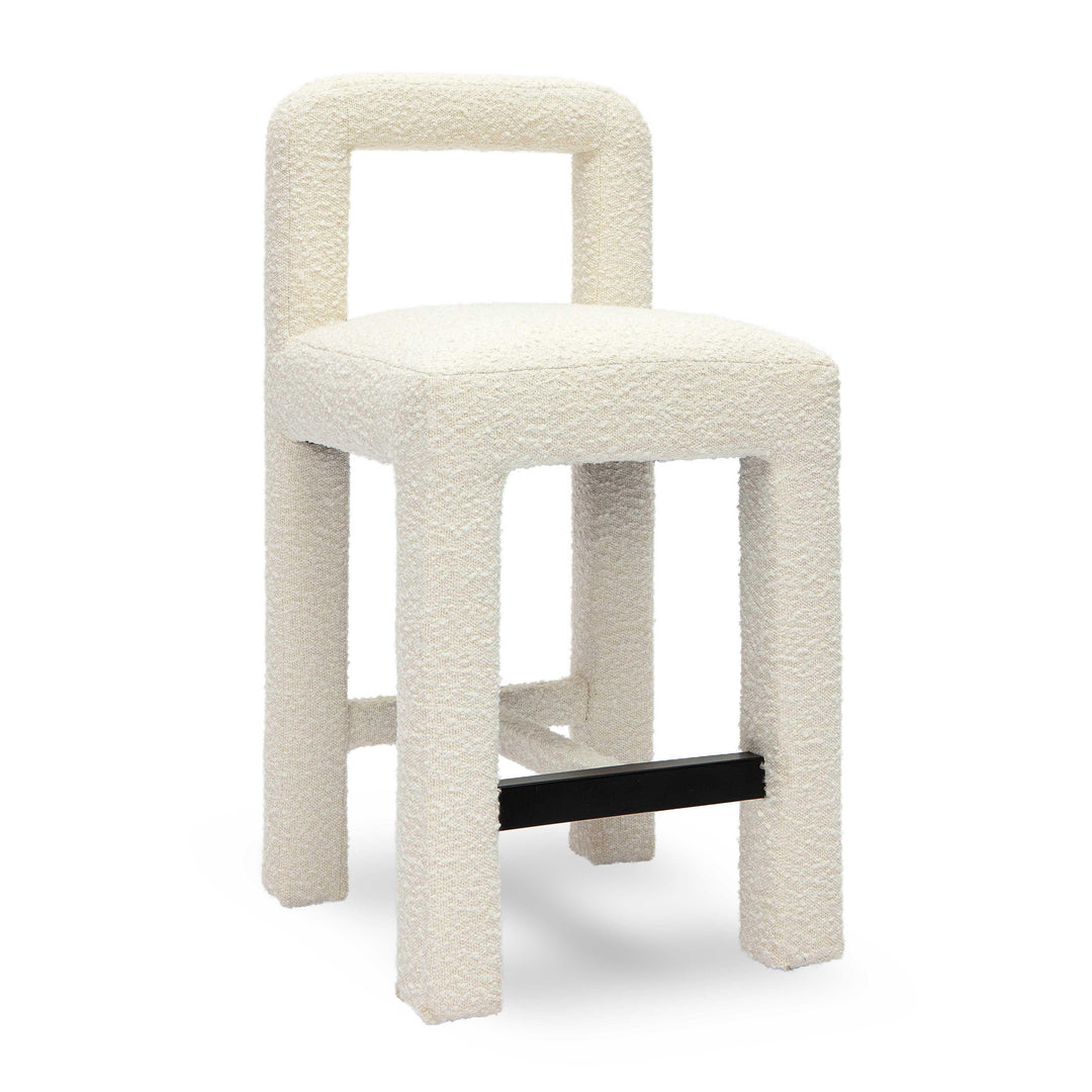 Hazel Cream Performance Boucle Counter Stool