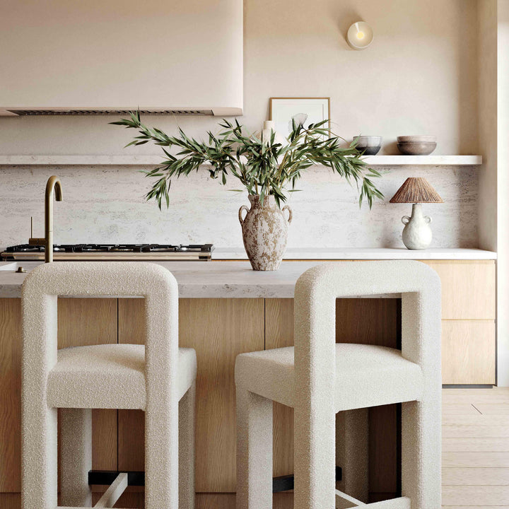 Hazel Cream Performance Boucle Counter Stool