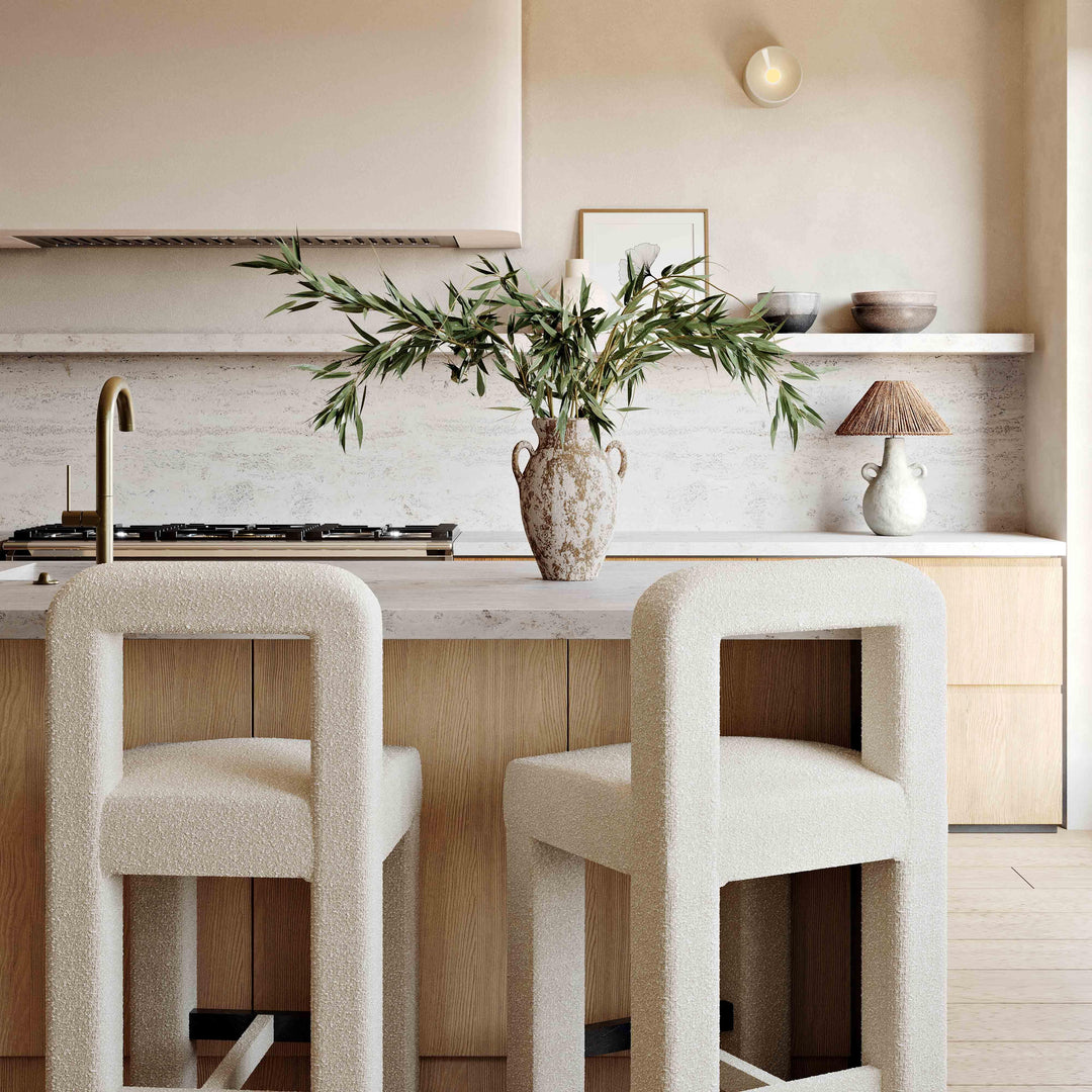 Hazel Cream Performance Boucle Counter Stool