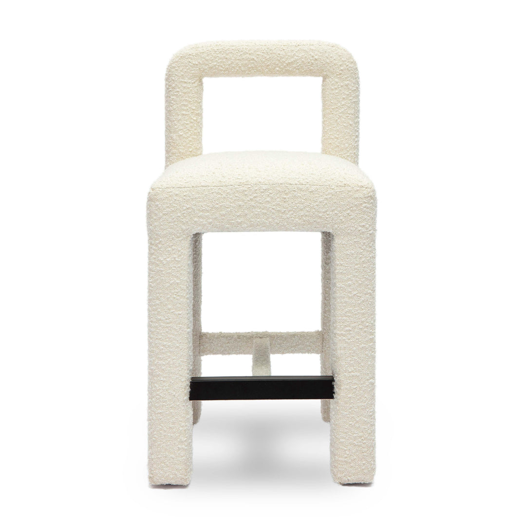 Hazel Cream Performance Boucle Counter Stool
