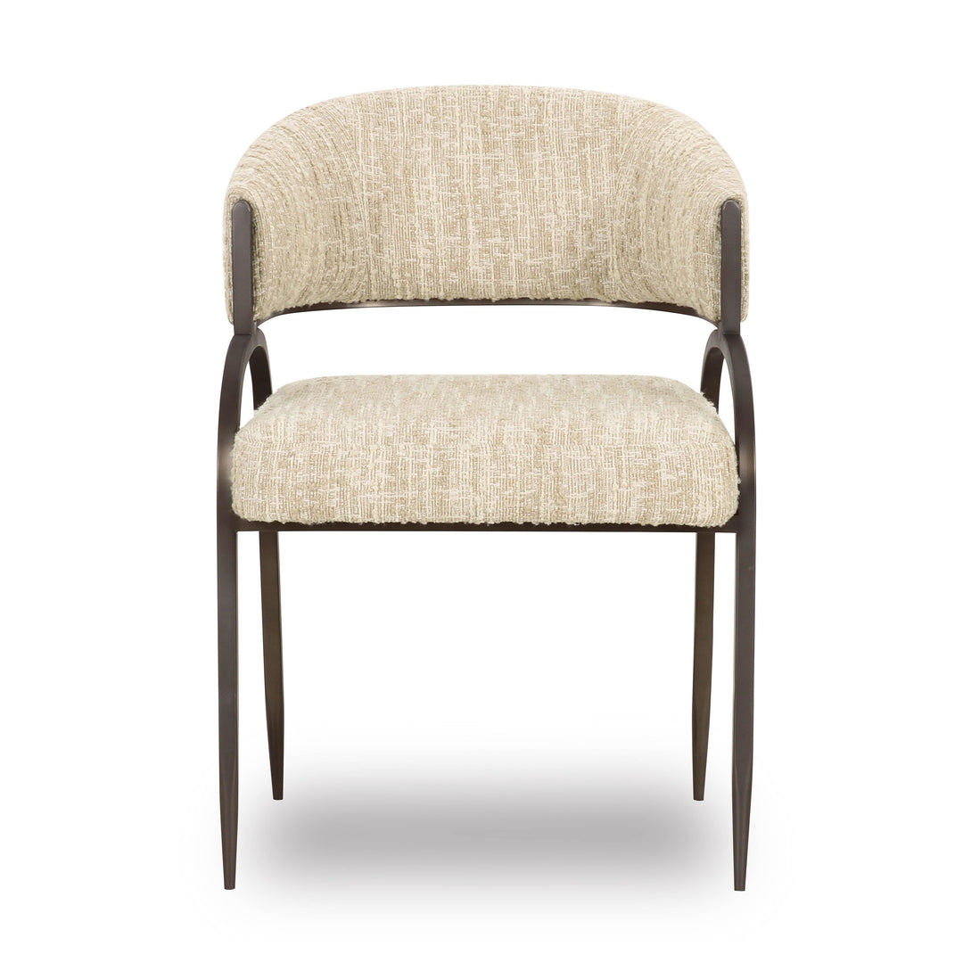 Tatum Taupe Textured Performance Boucle Dining Chair