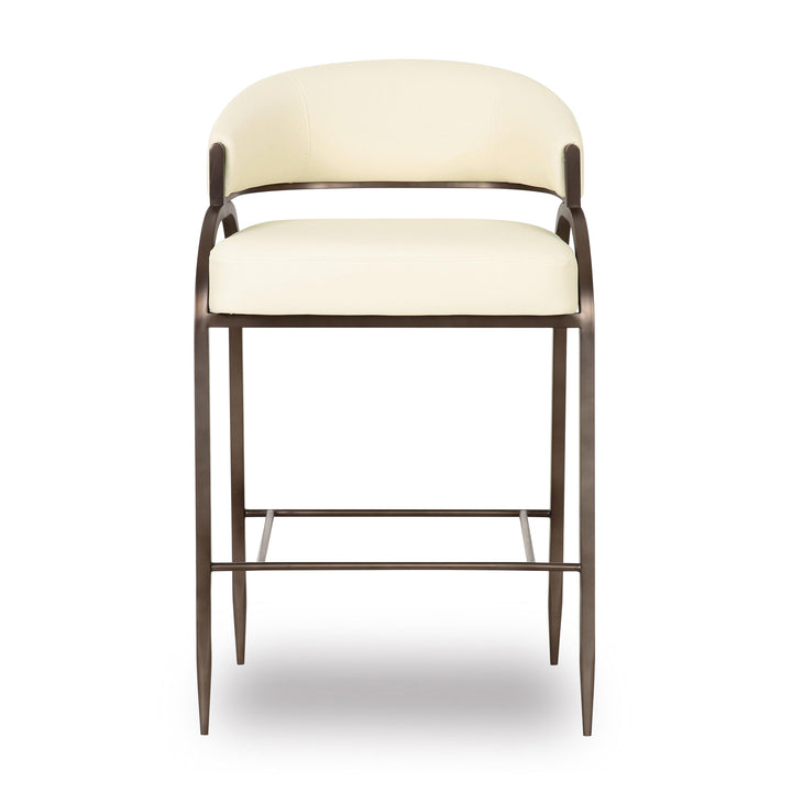 Tatum Cream Performance Vegan Leather Counter Stool