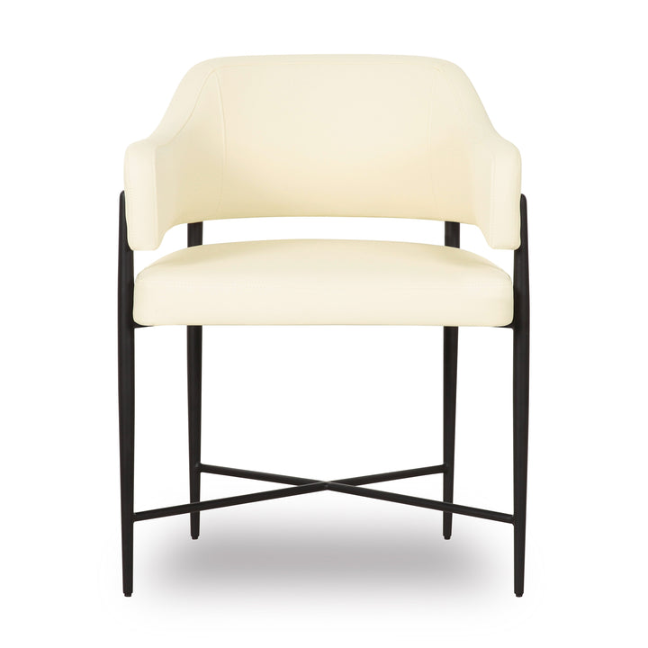 Sezanne Cream Contract-Grade Vegan Leather Dining Chair