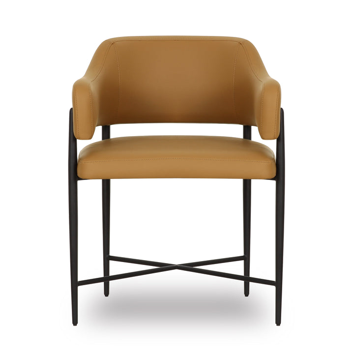 Sezanne Tan Contract-Grade Vegan Leather Dining Chair