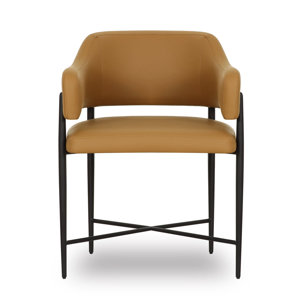 Sezanne Tan Contract-Grade Vegan Leather Dining Chair