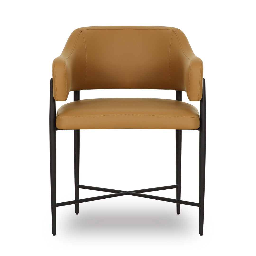 Sezanne Tan Contract-Grade Vegan Leather Dining Chair