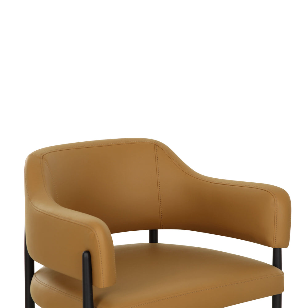 Sezanne Tan Contract-Grade Vegan Leather Dining Chair