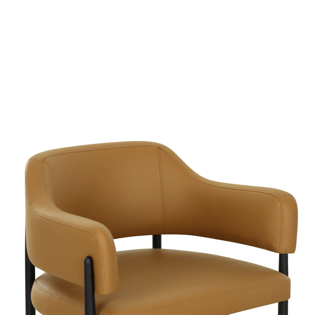 Sezanne Tan Contract-Grade Vegan Leather Dining Chair