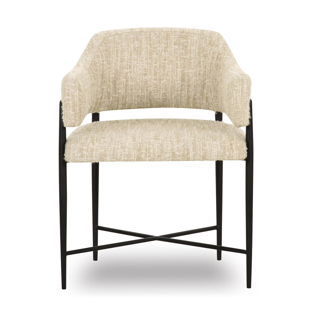 Sezanne Taupe Textured Performance Boucle Dining Chair