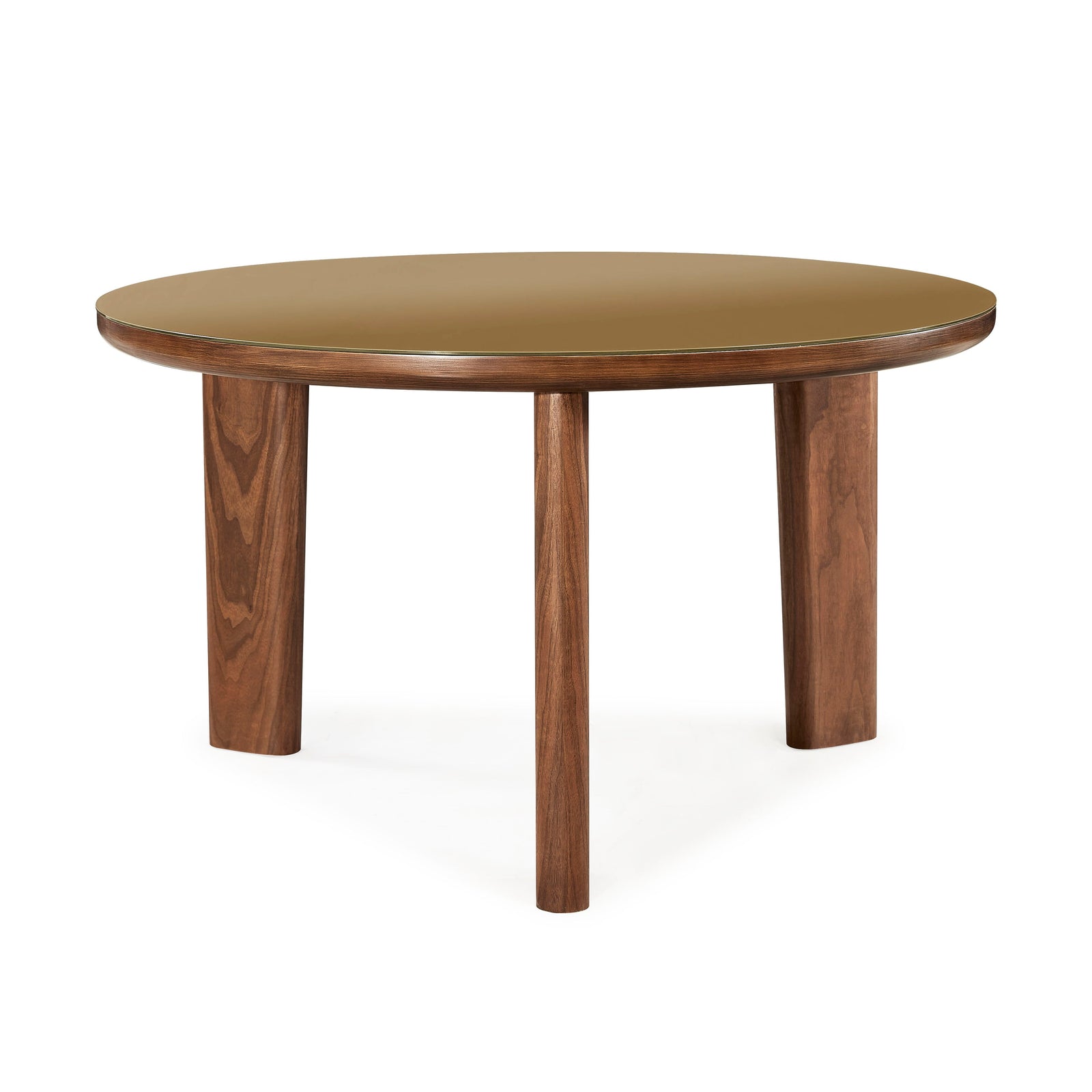 TOV Furniture Oani 51" Walnut and Glass Round Dining Table