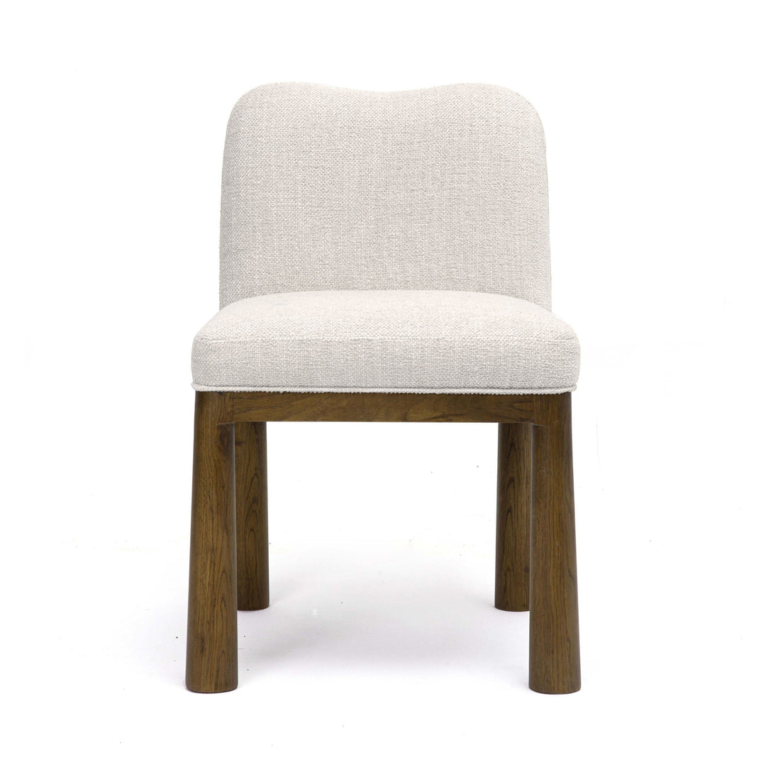 Tiara Cream Performance Basketweave Fabric Dining Chair