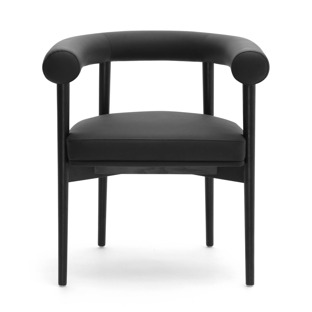 Spara Black Performance Vegan Leather Dining Chair